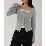 杢グレー | ボートネック リブ ニット | andme