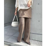 ブラウン | レイヤード ニット パンツ | andme
