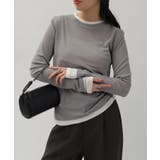 グレー | シアー バイカラー レイヤード | andme