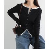 ブラック | シアー カーディガン スラブリブ | andme