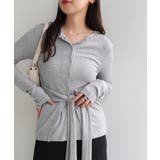 杢グレー | シアー カーディガン フェイクレイヤード | andme