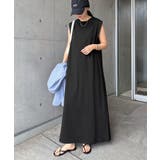 ブラック | オーバーサイズ ノースリーブ ロング | andme