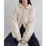 アイボリー | ショート丈 襟付き ニット | andme