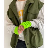 グリーン | リブニット アームウォーマー レディース | andme