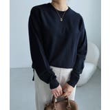 ネイビー | 無地 ボーダー 総針 | andme