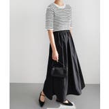 オフホワイト×ブラック | ドッキング ワンピース レディース | andme