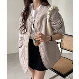 グレージュ | ノーカラー キルティング ジャケット | andme