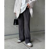 スミクロ | セルフカット リブ セミフレアパンツ | andme