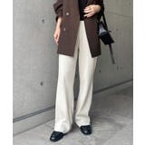 エクリュ | セルフカット リブ セミフレアパンツ | andme