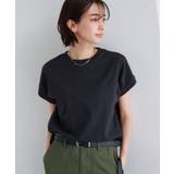 ブラック | 汗染み防止 フレンチスリーブ Tシャツ | andme