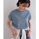 ブルーグレー | 汗染み防止 フレンチスリーブ Tシャツ | andme