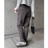 チャコールグレー | コットン ベイカー パンツ | andme