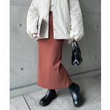 ピンクブラウン | セルフカットリブ タイト スカート | andme