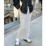 杢グレー | セルフカットリブ タイト スカート | andme