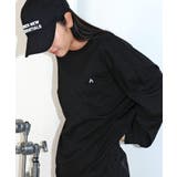 ブラック | ワンポイント エンブロイダリー ロゴ | andme