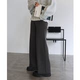 杢チャコールグレー | ストレッチ リブ ニット | andme