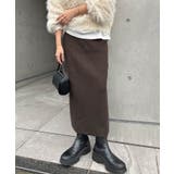 ブラウン | リブ ニット ロング | andme