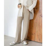 ライトベージュ | ストレッチ ピンタック ニット | andme