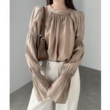 モカベージュ | バックリボン キャンディスリーブ 長袖 | andme