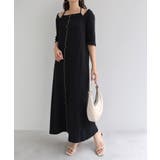 ブラック | 楊柳 配色メロー ホルターネック | andme