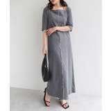 ブルー | 楊柳 配色メロー ホルターネック | andme