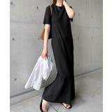 ブラック | セルフカット リブ クルーネック | andme