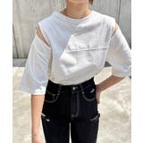 オフホワイト | 汗染み防止 カットアウト デザイン | andme