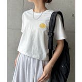 オフホワイト×レモン | フルーツ エンブロイダリー ロゴ | andme