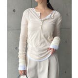 アイボリー | ヘンリーネック シアー トップス | andme