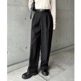 ブラック | 2タック セミワイド ロング | andme