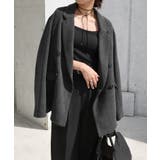 チャコールグレー | ヘリンボーン ダブル テーラード | andme