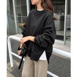 ブラック | 裏起毛 オーバーサイズ スウェット | andme