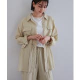 ライトベージュ | リネンブレンド シアー サファリシャツ | andme