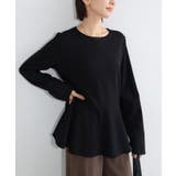 ブラック | ポンチ ペプラム プルオーバー | andme