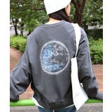 ブラック【C】 | 宇宙プリント 裏毛 スウェット | andme