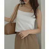 オフホワイト | テレコリブ カップ付き バックストラップ | andme