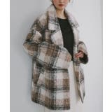 モカチェック柄 | Freesia フリージア ボア | andme