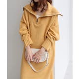 イエロー | セーラーカラー ハーフジップ ニット | andme