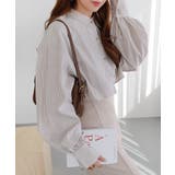 ベージュ×オフホワイト | 無地 ストライプ ケープ付き | andme