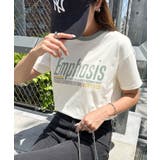 エクリュ×グリーン | アソート ロゴ プリント | andme