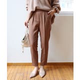 モカブラウン | ウエストゴム センタープレス テーパードパンツ | and Me