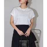 オフホワイト | コットン天竺 ロゴ Tシャツ | andme