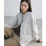 オフホワイト | オーバーサイズ ノーカラー デニム | andme