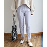 ラベンダー | ウエストゴム センタープレス テーパードパンツ | and Me