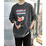 ブラック【B】 | 宇宙プリント 裏毛 スウェット | andme