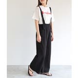 ブラック | コットンツイル ワイド サロペット | andme