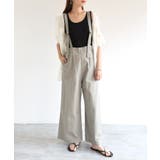 カーキ | コットンツイル ワイド サロペット | andme