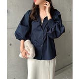 ネイビー | 前後2way ボリューム 長袖 | andme