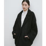 ブラック | シープ調ボア テーラード コート | andme