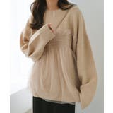 ベージュ | シアー チュール ビスチェ風 | andme